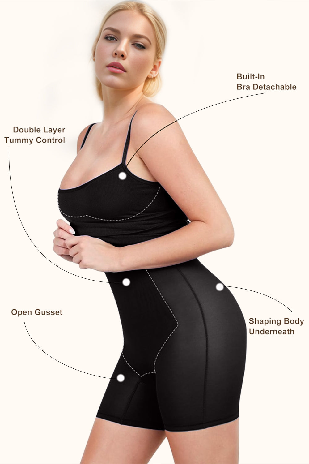 Full Size Built-In Shapewear Scoop Neck Sleeveless Dress