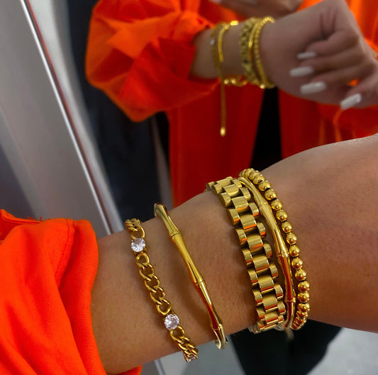 GOLD + DIAMOND CHAIN BRACELET