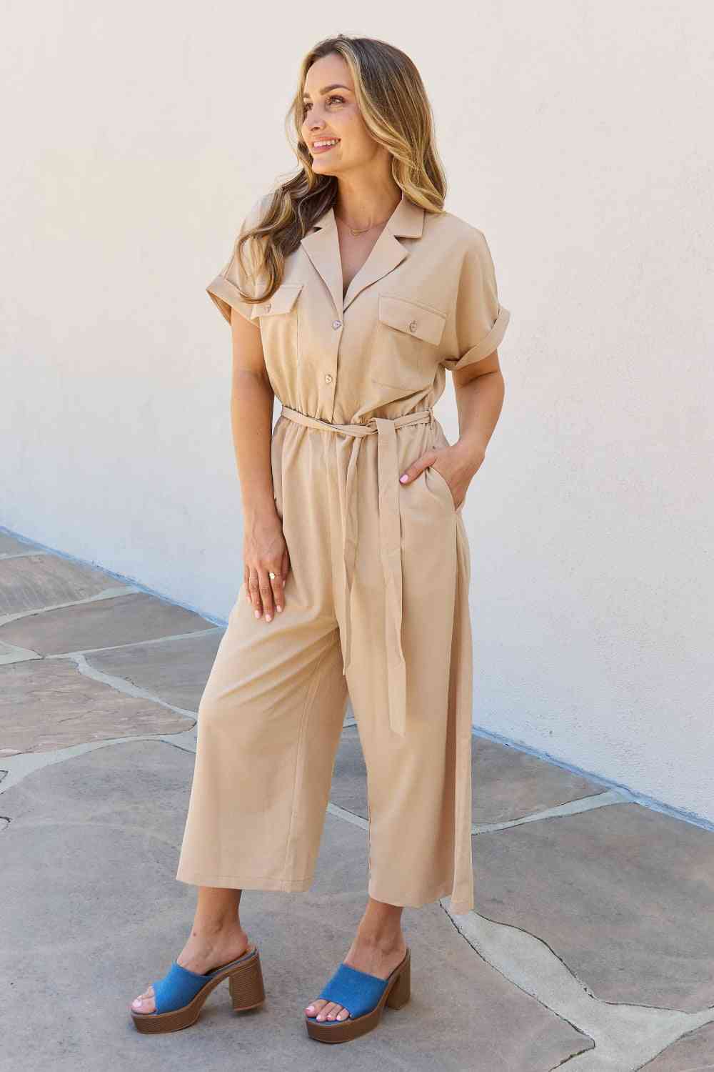 Full Size Solid Jumpsuit