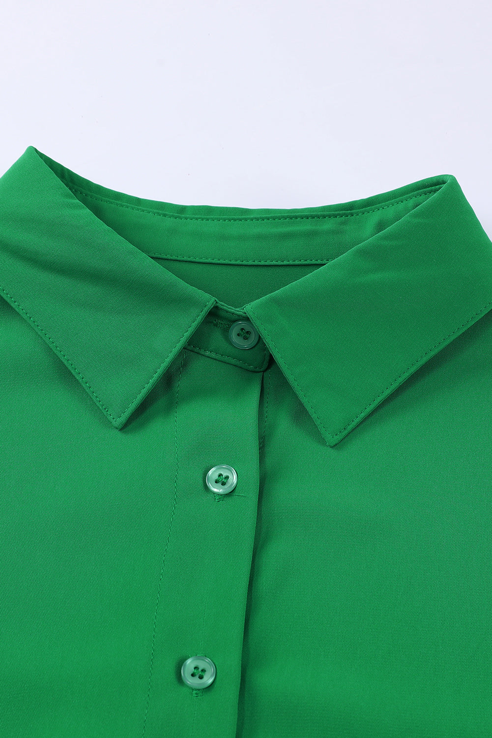 Three-Quarter Sleeve Slit Shirt - p9nstyle