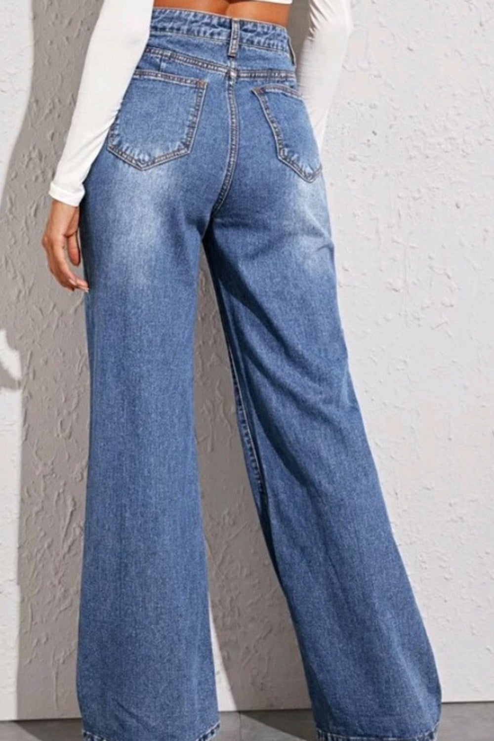 High Waist Wide Leg Jeans - p9nstyle