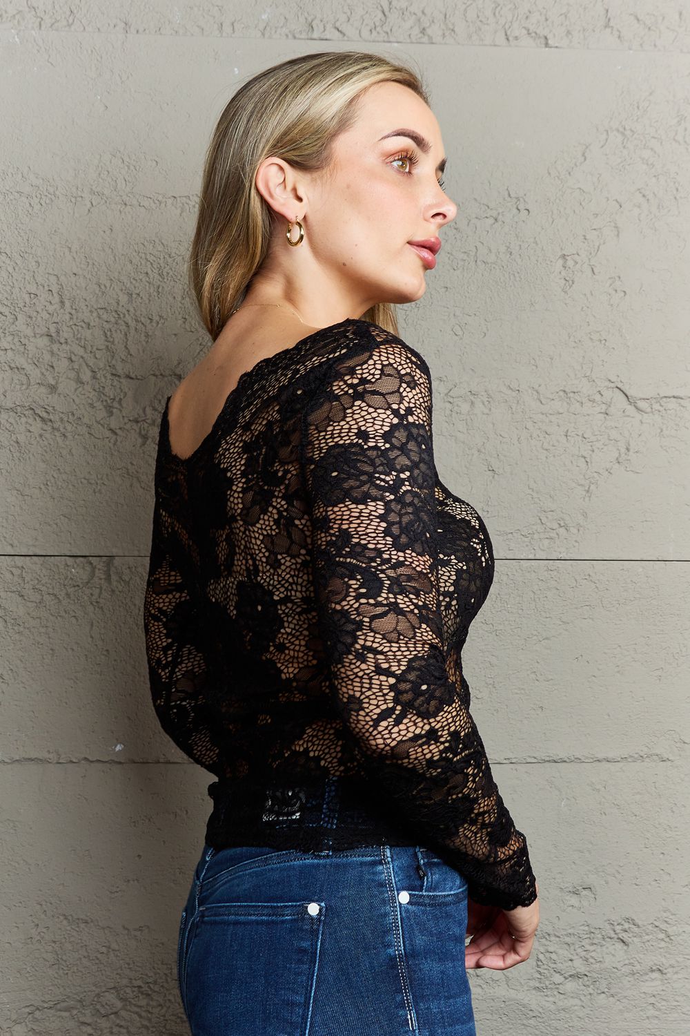Off The Shoulder Lace Top - p9nstyle